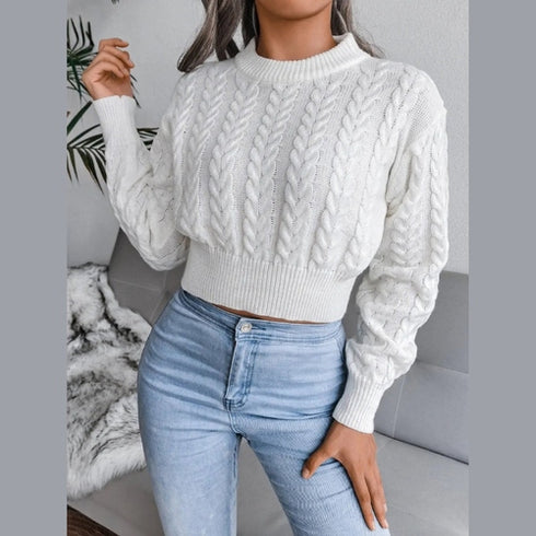 'Suri' Cable-Knit Sweater - Celes Fashion